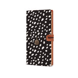 Traveler's Notebook - Polka Dot-the side view of midori style traveler's notebook - swap