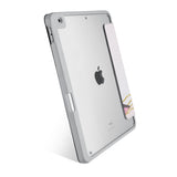 Vista Case iPad Premium Case with Marble Art Design has HD Clear back case allowing asset tagging for the tablet in workplace environment.