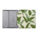 The whole view of Personalized Kindle Oasis Case with Green Leaves design