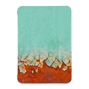the front view of Personalized Samsung Galaxy Tab Case with Rusted Metal design