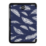 the back view of Personalized Samsung Galaxy Tab Case with Feather design