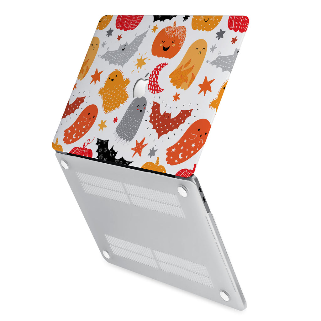 hardshell case with Halloween design has rubberized feet that keeps your MacBook from sliding on smooth surfaces