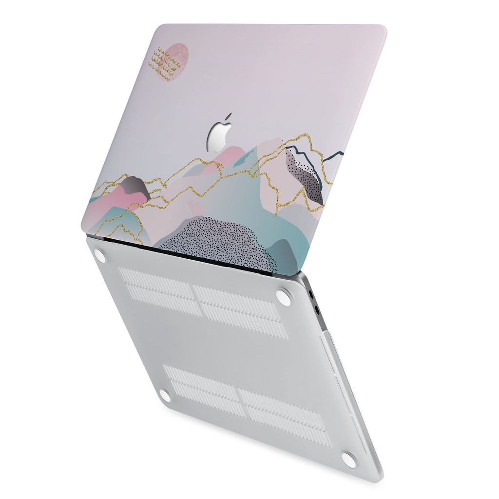 hardshell case with Marble Art design has rubberized feet that keeps your MacBook from sliding on smooth surfaces