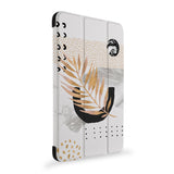 the side view of Personalized Samsung Galaxy Tab Case with Marble Flower design