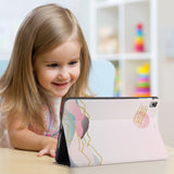 Enjoy the videos or books on a movie stand mode with the personalized iPad folio case with Marble Art design