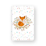 front view of personalized RFID blocking passport travel wallet with Fox Red design
