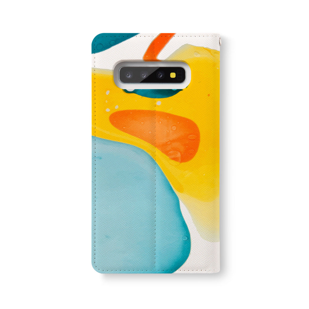 Back Side of Personalized Samsung Galaxy Wallet Case with AbstractWatercolor design - swap