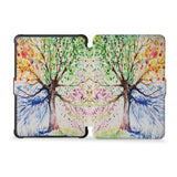 the whole front and back view of personalized kindle case paperwhite case with Watercolor Flower design
