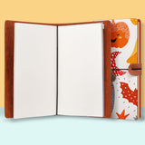 the front top view of midori style traveler's notebook with Halloween design