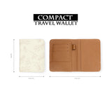 compact size of personalized RFID blocking passport travel wallet with Romantic Leaves design