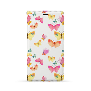 Front Side of Personalized iPhone Wallet Case with Butterfly design
