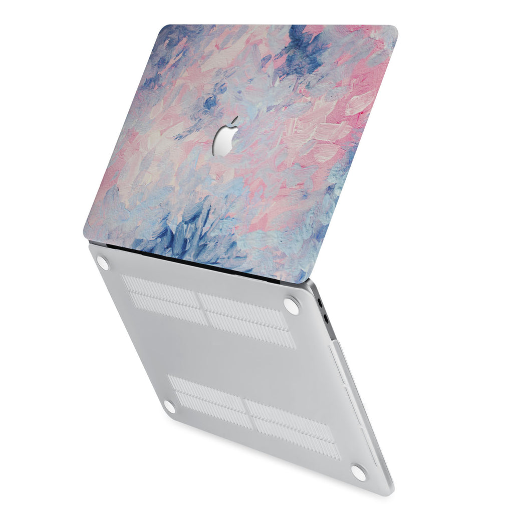 hardshell case with Oil Painting Abstract design has rubberized feet that keeps your MacBook from sliding on smooth surfaces