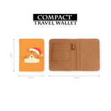compact size of personalized RFID blocking passport travel wallet with Cute Cat design