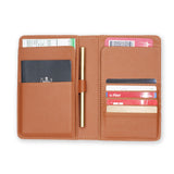 inside view of personalized RFID blocking passport travel wallet with Rusted Metal design - swap