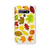 Back Side of Personalized Samsung Galaxy Wallet Case with FlatLeaves design - swap