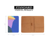 standard size of personalized RFID blocking passport travel wallet with Blossom design