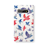 Back Side of Personalized Samsung Galaxy Wallet Case with Bird design - swap