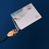 personalized microsoft laptop case features a lightweight two-piece design and Marble Art print