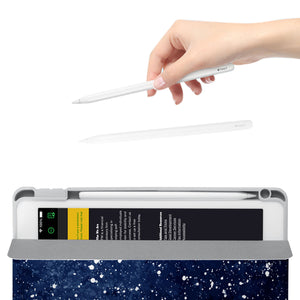 Vista Case iPad Premium Case with Galaxy Universe Design has an integrated holder for Apple Pencil so you never have to leave your extra tech behind. - swap
