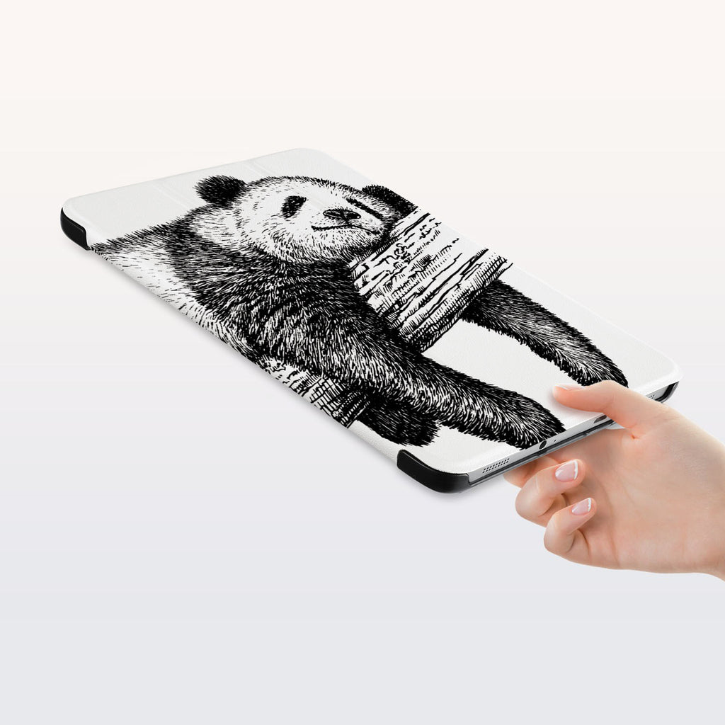 a hand is holding the Personalized Samsung Galaxy Tab Case with Cute Animal design