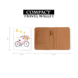 compact size of personalized RFID blocking passport travel wallet with Springtime design