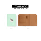 compact size of personalized RFID blocking passport travel wallet with Liama And Cactus design