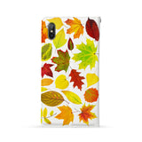 Back Side of Personalized iPhone Wallet Case with Flat Leaves design - swap