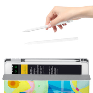Vista Case iPad Premium Case with Beach Design has an integrated holder for Apple Pencil so you never have to leave your extra tech behind. - swap