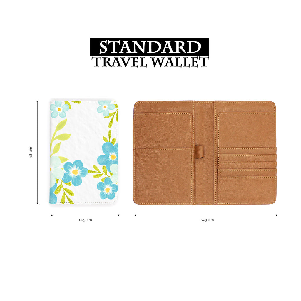 standard size of personalized RFID blocking passport travel wallet with Charm Floral design