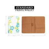 standard size of personalized RFID blocking passport travel wallet with Charm Floral design