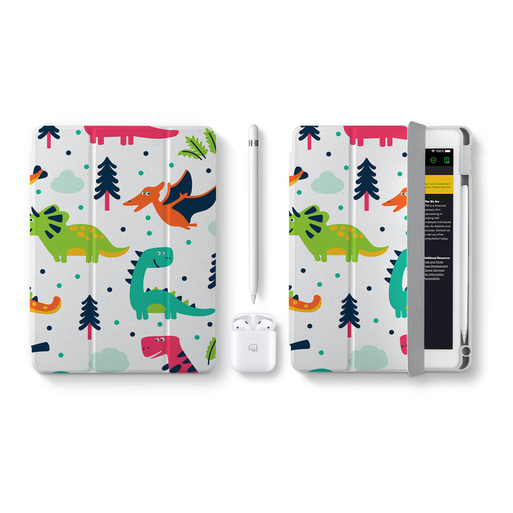 Vista Case iPad Premium Case with Dinosaur Design perfect fit for easy and comfortable use. Durable & solid frame protecting the tablet from drop and bump.