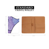 standard size of personalized RFID blocking passport travel wallet with Forest Animals 01 design