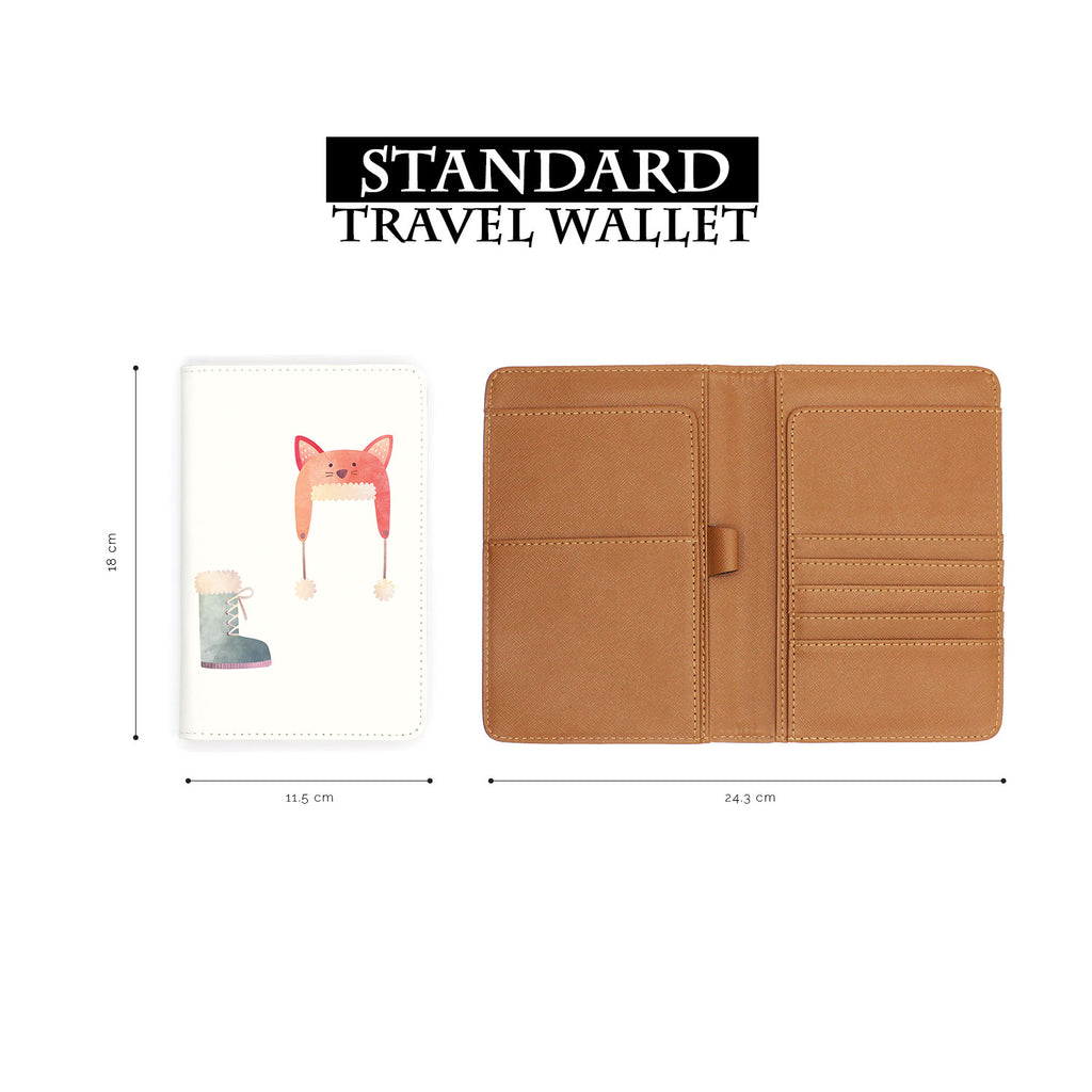 standard size of personalized RFID blocking passport travel wallet with Cold Weather Comforts 1 design