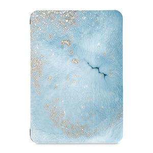 the front view of Personalized Samsung Galaxy Tab Case with Marble Gold design