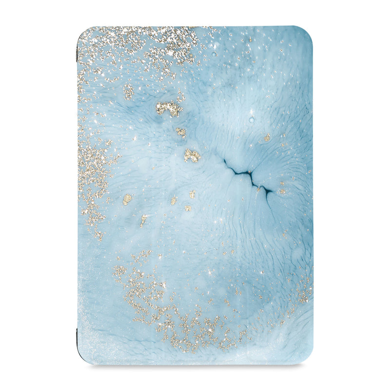 the front view of Personalized Samsung Galaxy Tab Case with Marble Gold design