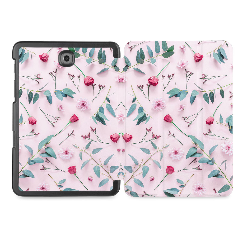the whole printed area of Personalized Samsung Galaxy Tab Case with Flat Flower 2 design